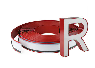 اکستروژن کانال علامت 3D 0.5MM کویل آلومینیومی Channelume قرمز رنگ