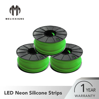 نوار سیلیکون نئون LED ضخامت 12 میلی متر رنگ سبز 50 متر